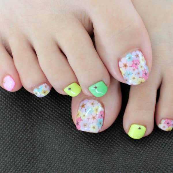 Footお花ネイル