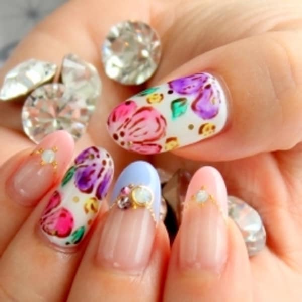 夏お花ネイル