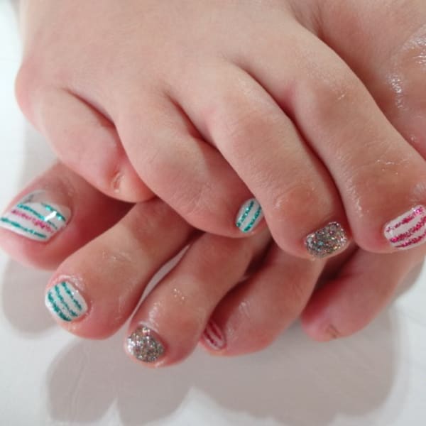 Foot/ラメボーダー☆