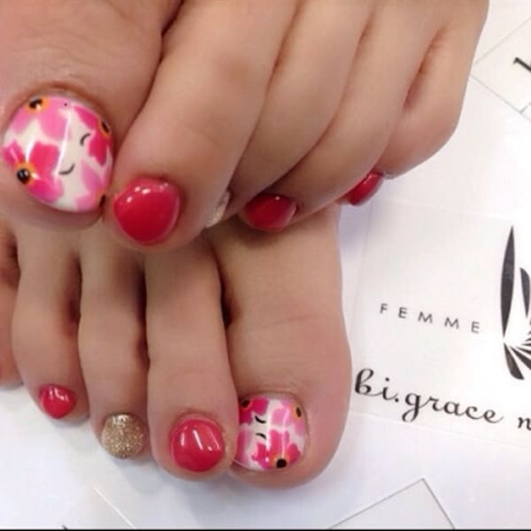 マリメッコ風ネイル(^^)bi.grace nail