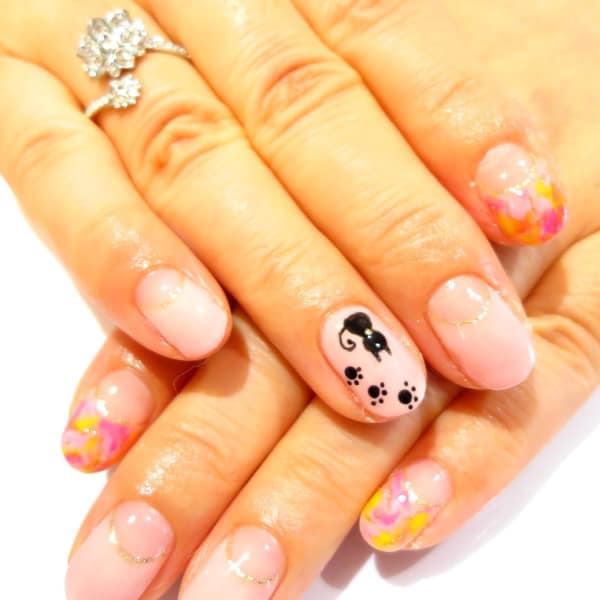 シンプル&華やかマーブル