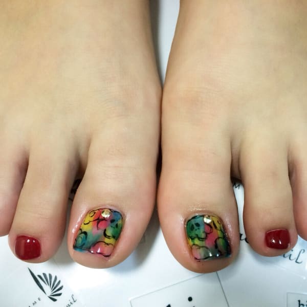 お花フットネイル(^O^)／