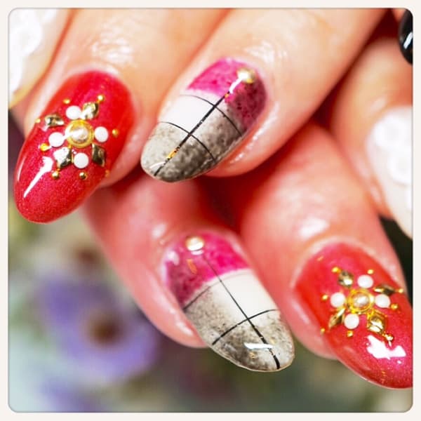 ブランケット風ネイル