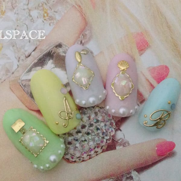 香水モチーフネイル/パステル