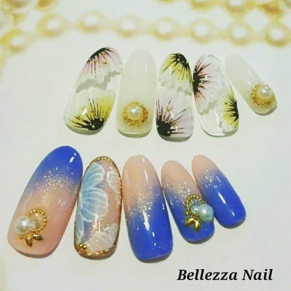 手描きデザイン☆|BellezzaNailSchool&Salon