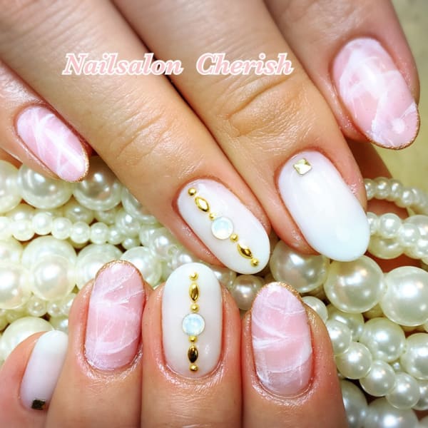 大理石ネイル|Nailsalon Ｃｈｅｒｉｓｈ
