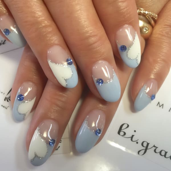 ハートフレンチネイル☆