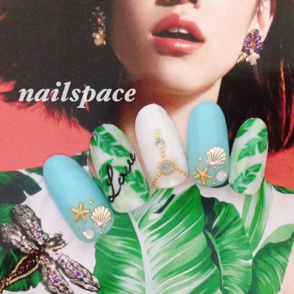 バナナリーフ/夏ネイル/ボタニカル