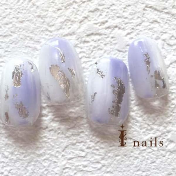 クリア塗りかけネイル