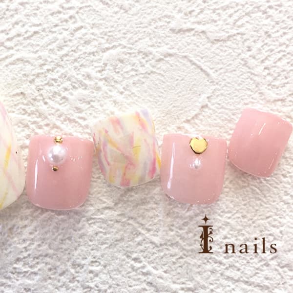 スプリングツイード風ネイル|I nails 天神店