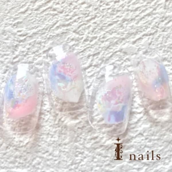 塗りかけ×クリアデザイン|I nails 天神店