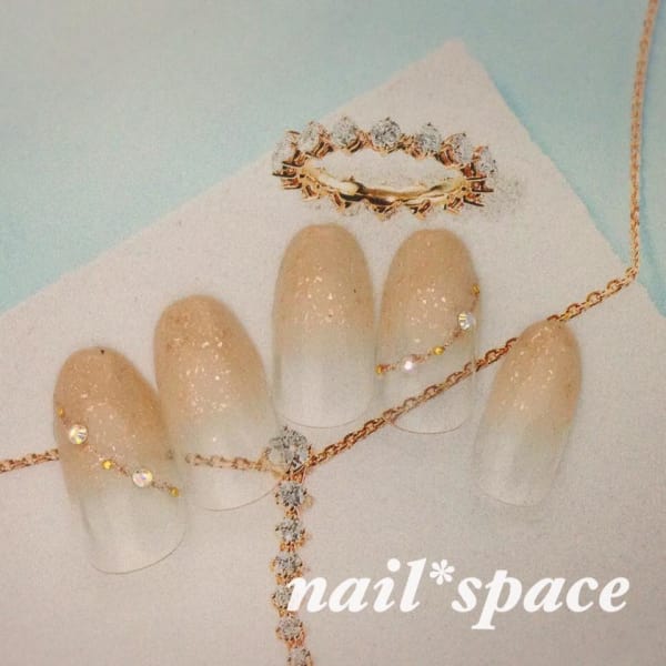 シャラランラメ＆グラデーション/ネックレスアート