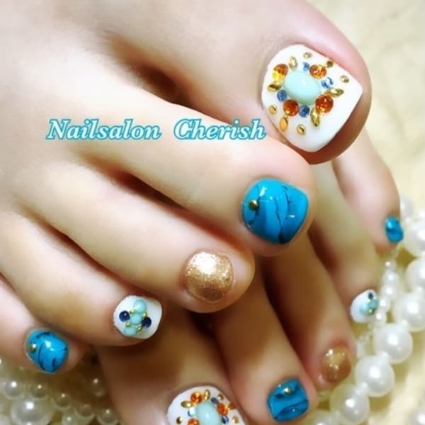 人気のターコイズフット|Nailsalon Ｃｈｅｒｉｓｈ
