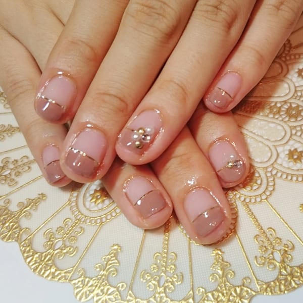 チョコレート色のストレート フレンチ