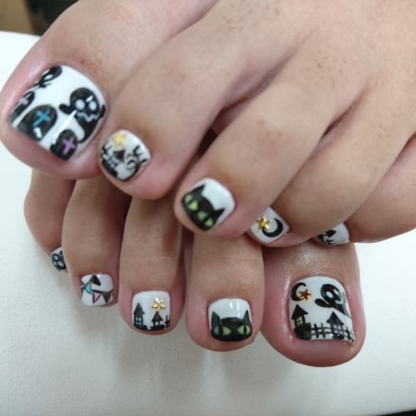 ハロウィンフットネイル★