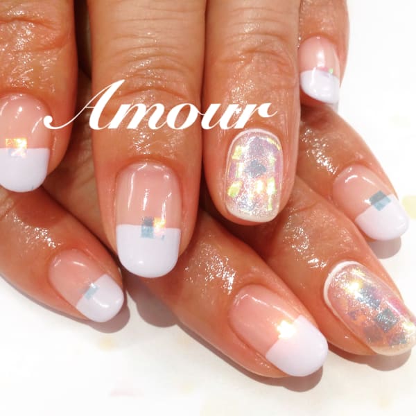 キラキラ☆フィルムネイル|ネイルサロンＡｍｏｕｒ 田町