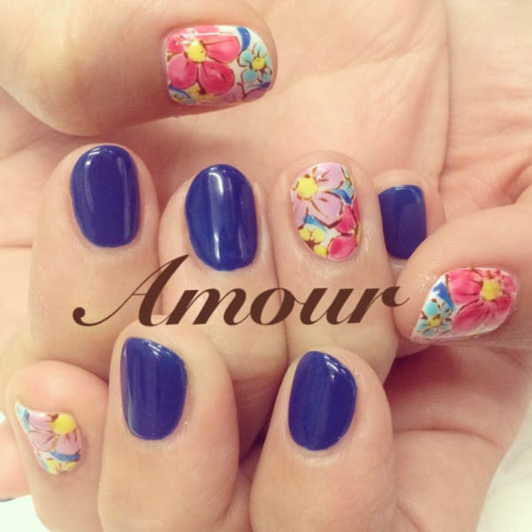 秋のフラワーネイル|ネイルサロンＡｍｏｕｒ 田町