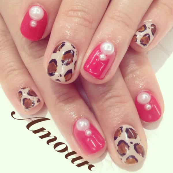 秋のレオパードネイル|ネイルサロンＡｍｏｕｒ 田町