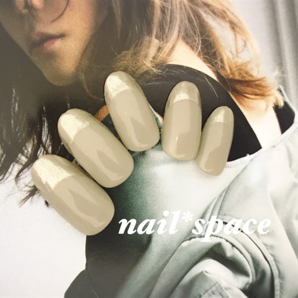 クロームフレンチ/ミラーネイル