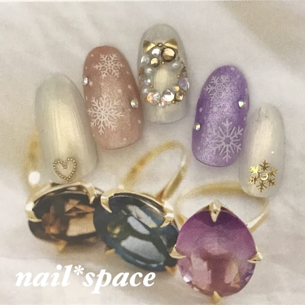 おとなクリスマス/リース型/雪結晶