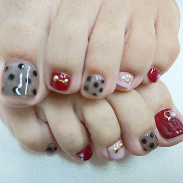 シースルードット フットネイル★