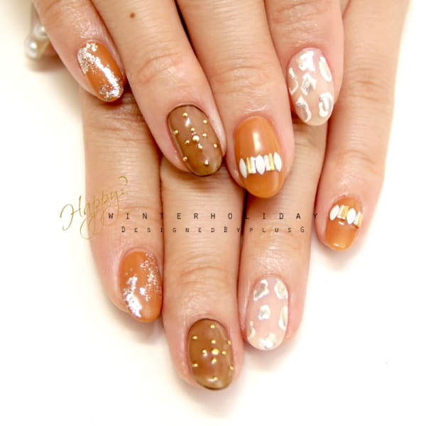 【新規20%OFF×3回】キャラメルアートネイル