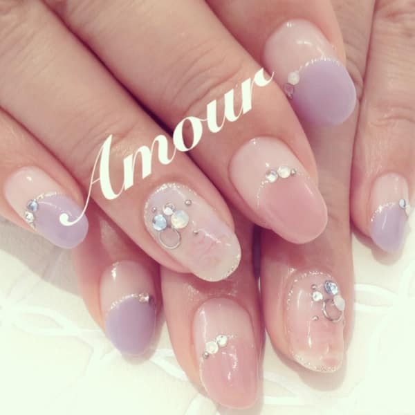 風水マーブルネイル