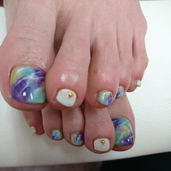 フット★カラフル大理石♪
