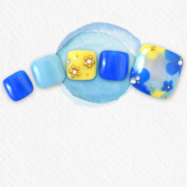 【涼しげCUTEなお花柄NAIL】|Ar de vivre