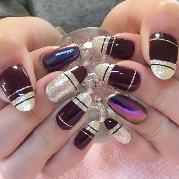 ボルドーミラーネイル★