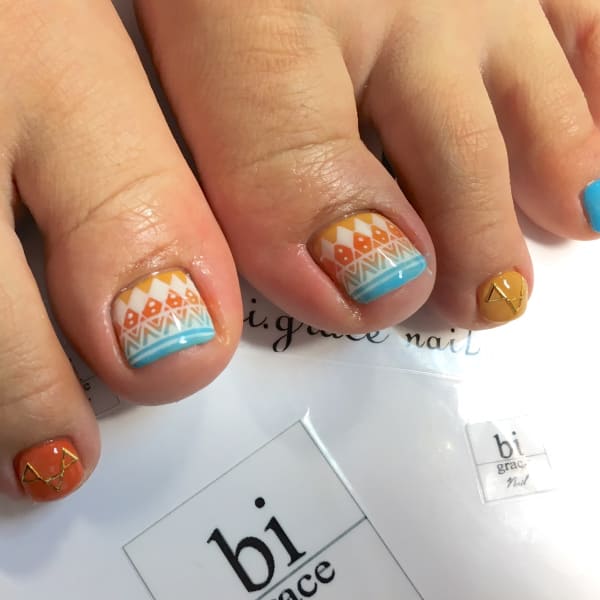 手書きFOOTネイル(^^♪