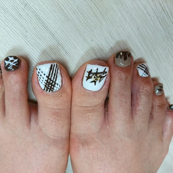 チョコレートネイル★バレンタイン★フット