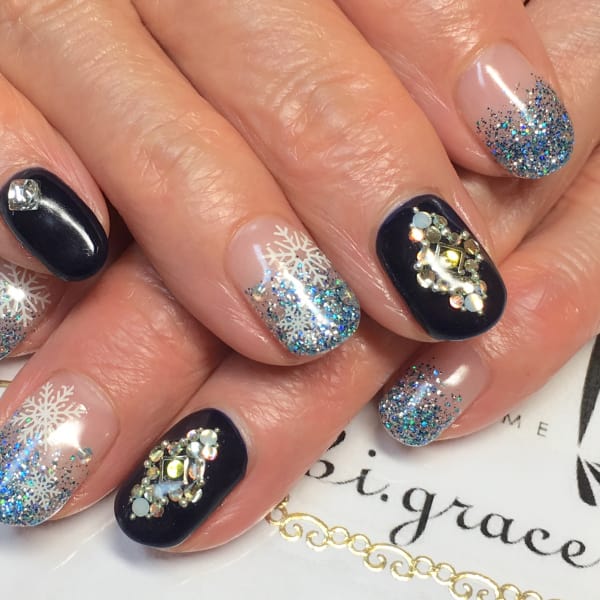 冬の結晶ネイル☆