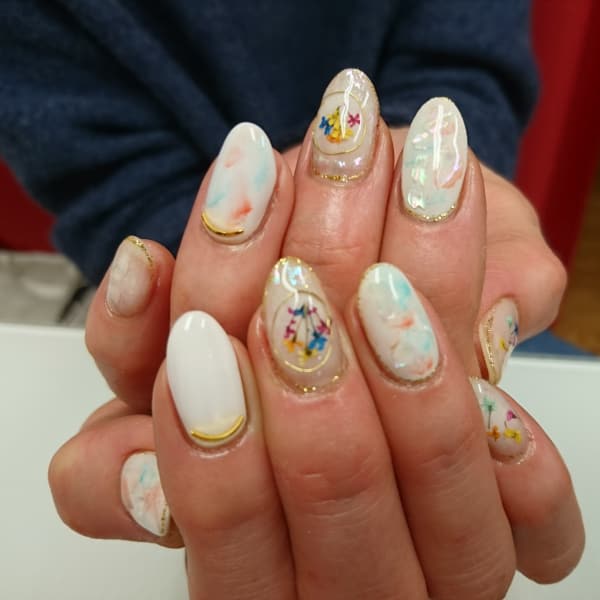 押し花ネイル♪春♪