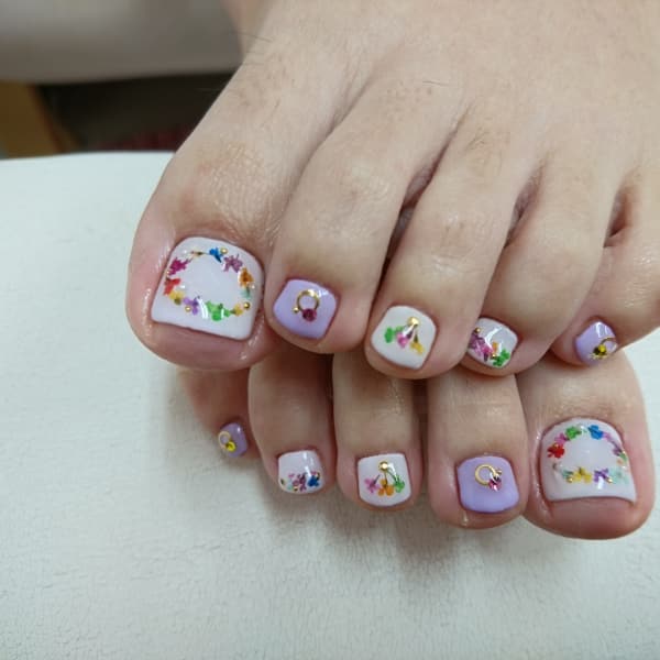 押し花ネイル♪フット