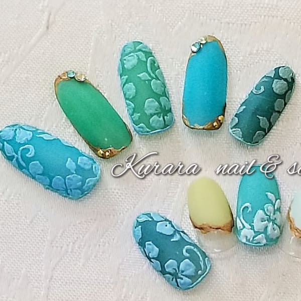 夏のマットネイル