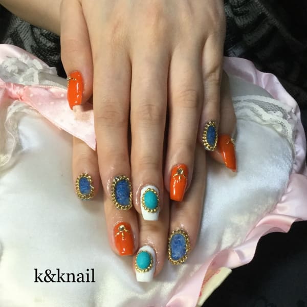 大人女子のデニムネイル