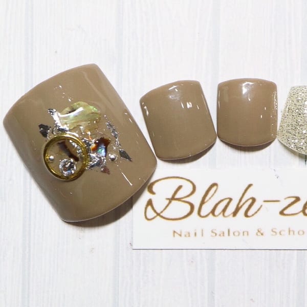 シェル×ホイル&ワンカラーネイル