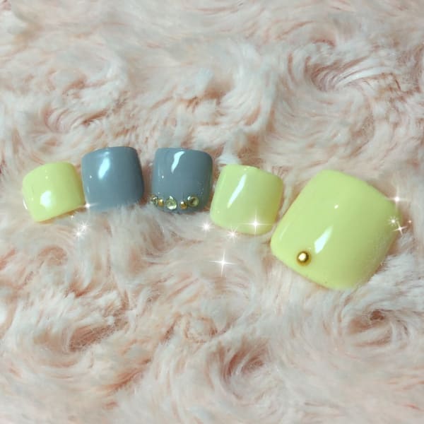 ワンカラーフットジェルネイル