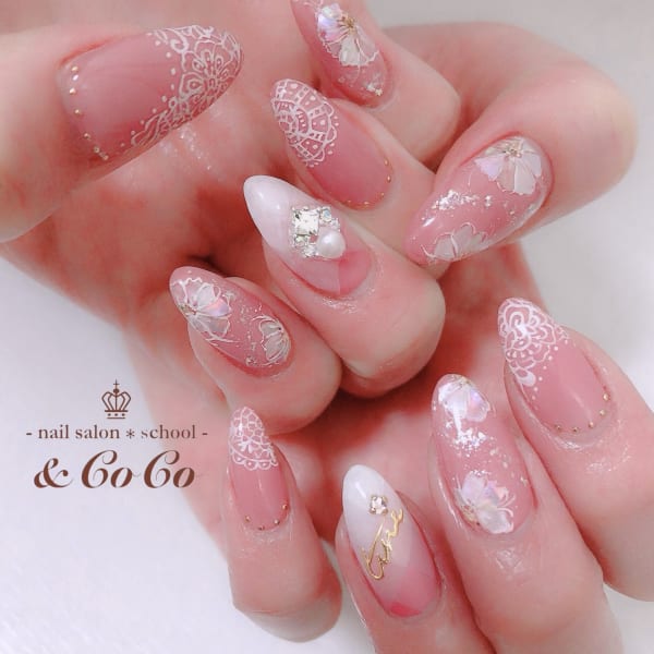 女子力全開☆桜ネイル