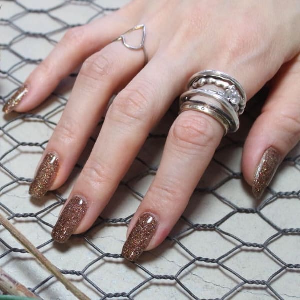 ラメワンカラーネイル