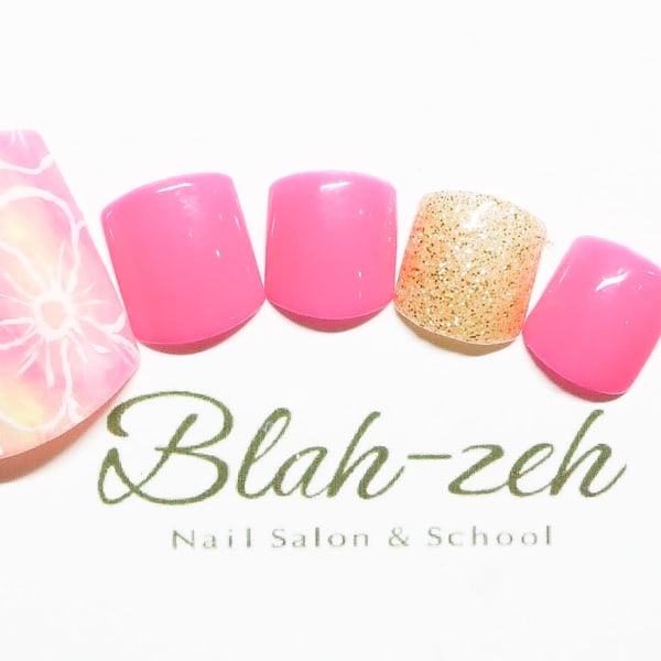 フラワー×タイダイネイル