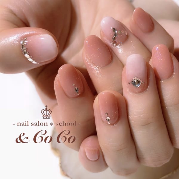 ナチュラルオレンジベージュネイル