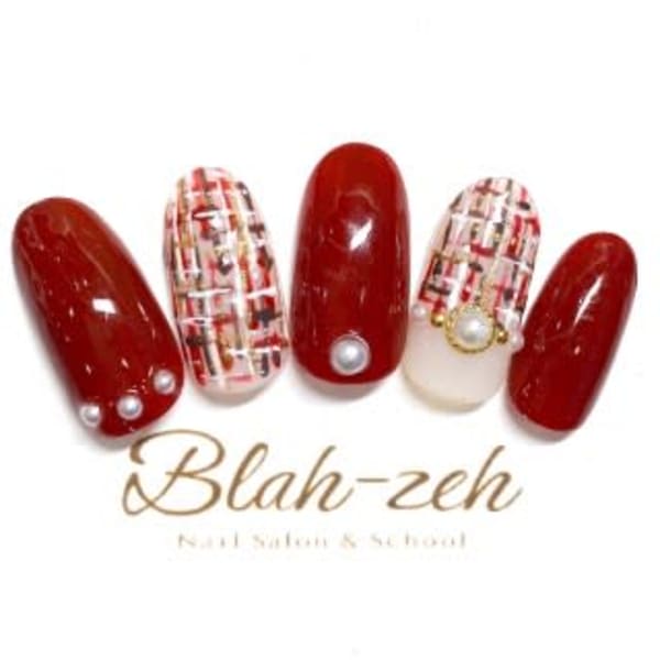 冬の新作★ツイード柄ネイル