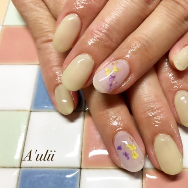 シンプルフラワー|A'ulii -nail-