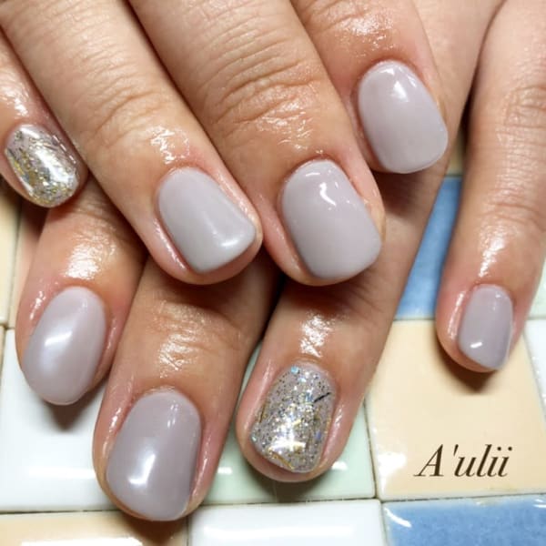 パープルグレージュ|A'ulii -nail-