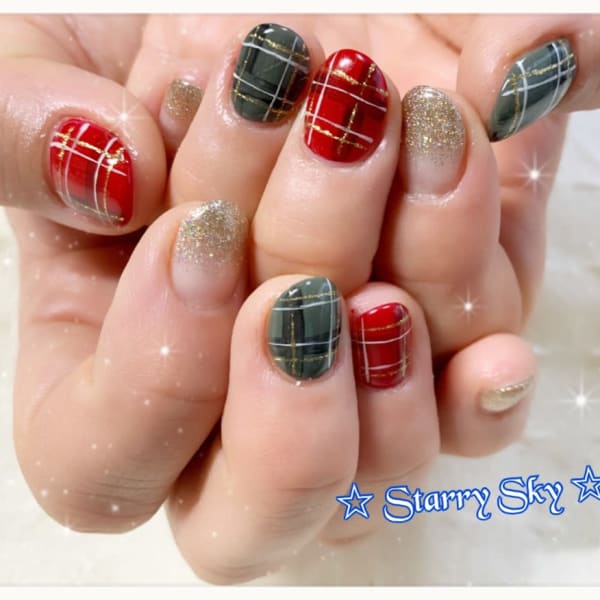 チェックネイル