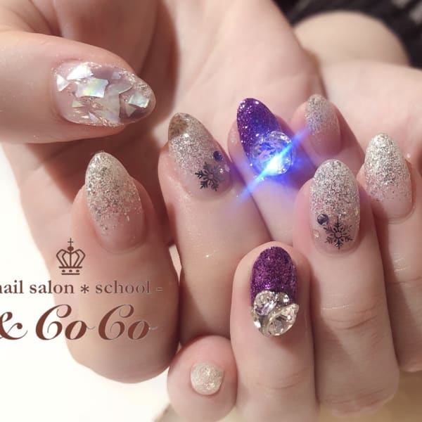 クールグリッター☆ビジューネイル