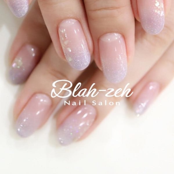 グラデーション×シェルネイル