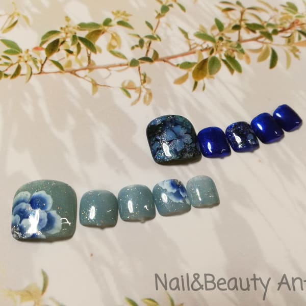 サンプルから選べるフットネイル